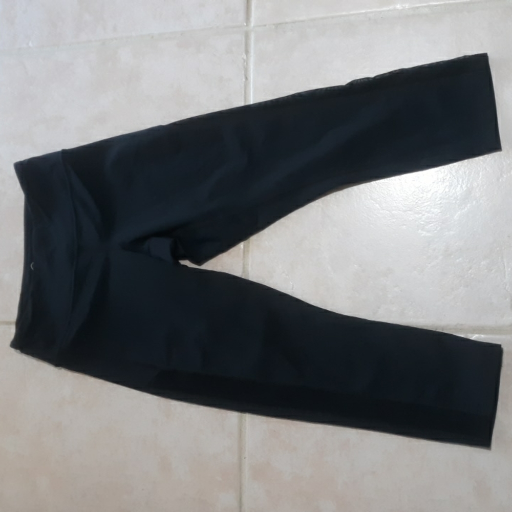Basics Yoga Workout Sheer Side Leg Womens Pants Sz XS NWOT #116
